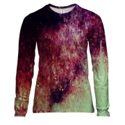 Жіночий 3D лонгслів з кольоровою металевою стіною