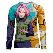 Жіночий 3D лонгслів з Сакурою (Наруто)