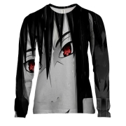 Жіночий 3D лонгслів з темним Саске (Наруто)