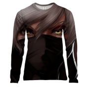 Жіночий 3D лонгслів з аніме дівчиною в масці