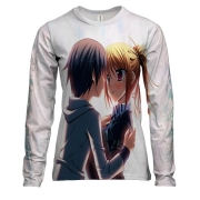 Жіночий 3D лонгслів з Аніме Закоханою парою