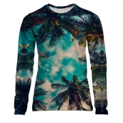 Жіночий 3D лонгслів Тропічне небо