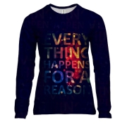 Жіночий 3D лонгслів Every things happens for a reason