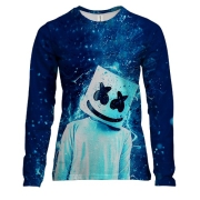 Жіноча 3D футболка з довгими рукавами Marshmello