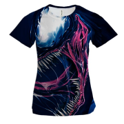 Женская 3D футболка ВЕНОМ