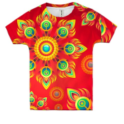 Дитяча 3D футболка Red abstraction