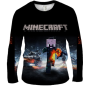 Чоловічий 3D лонгслів "Minecraft x Battlefield"