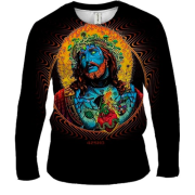 Мужской 3D лонгслив Blue Jesus art.