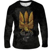 Мужской 3D лонгслив с птицей гербом Украины (2)