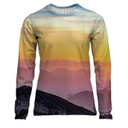 Женский 3D лонгслив Mountain landscape
