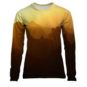 Женский 3D лонгслив Mountains sunset