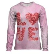 Жіночий 3D лонгслів Love троянди