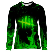 Жіночий 3D лонгслів Dead by Daylight green logo