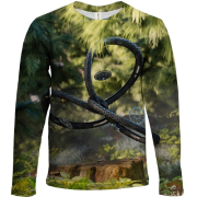 Дитячий 3D лонгслів "Велоабстракція"