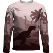 Дитячий 3D лонгслів з динозаврами в джунглях