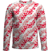 Дитячий 3D лонгслів Серця патерн.