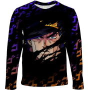 Детский 3D лонгслив Лицо Джотаро - JOJO`S BIZARRE ADVENTURE