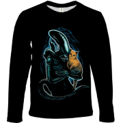 Детский 3D лонгслив Чужой с котиком