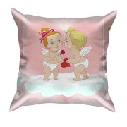 3D подушка з закоханими купідонами