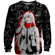 3D світшот 02 з чупа-чупсом - Darling in the Franxx