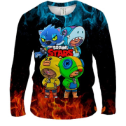 Чоловічий 3D лонгслів "Brawl Stars" Fire