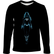 Детский 3D лонгслив Super Woman Neon