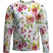 Детский 3D лонгслив с акварельными цветами