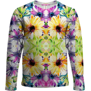 Дитячий 3D лонгслів Квітковий калейдоскоп