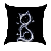 3D подушка з димчастою кішкою