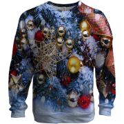 3D світшот з новорічною атрибутикою