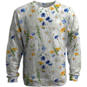 3D свитшот с ромашками и васильками (2)