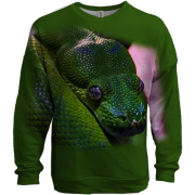 3D світшот із зеленою змією рептилією