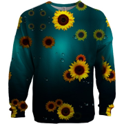 3D свитшот Подсолнухи под стеклом