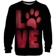 3D світшот Люблю тварин