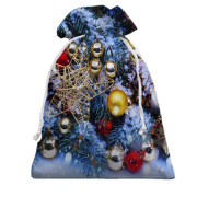 3D Подарунковий мішечок з новорічною атрибутикою