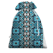 3D Подарунковий мішечок з блакитною вишиванкою