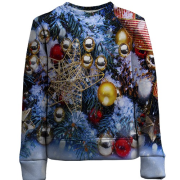 Дитячий 3D світшот з новорічною атрибутикою