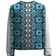 Дитячий 3D світшот з блакитною вишиванкою