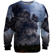 3D свитшот с извержением вулкана