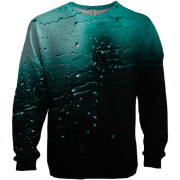 3D свитшот с каплями дождя на окне