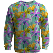 3D свитшот с желтыми цветами