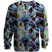 3D свитшот со светящимися цветами