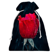 3D Подарунковий мішечок з трояндою під дощем