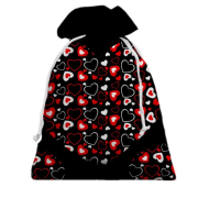 3D Подарунковий мішечок з сердечками 2