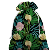 3D Подарунковий мішечок з квітами і листям