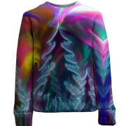 Дитячий 3D світшот з ялинковим пейзажем