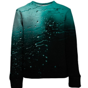 Детский 3D свитшот с каплями дождя на окне