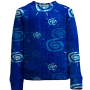 Детский 3D свитшот с синими иконками солнца