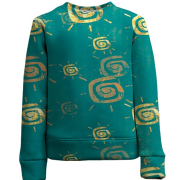 Детский 3D свитшот с желтыми иконками солнца