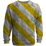 3D свитшот с желто-белыми полосами